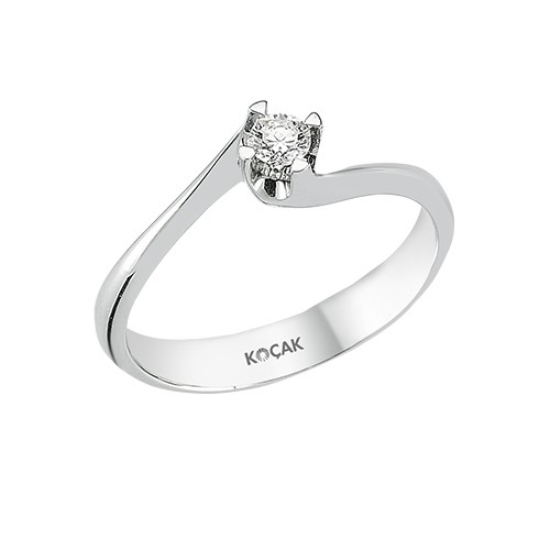 0.13 Karat FG SI Pırlanta Tektaş Yüzük