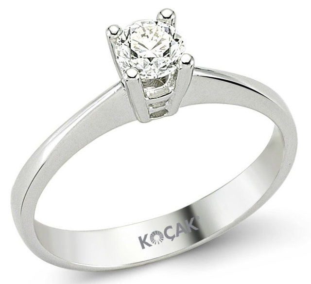 0.18 Karat Pırlanta Tektaş Yüzük 