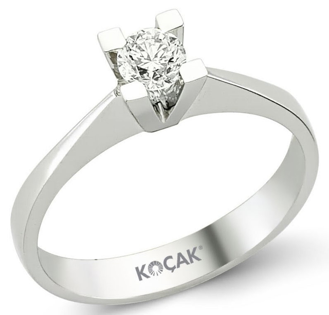 0.41 Karat FG SI Pırlanta Tektaş Yüzük