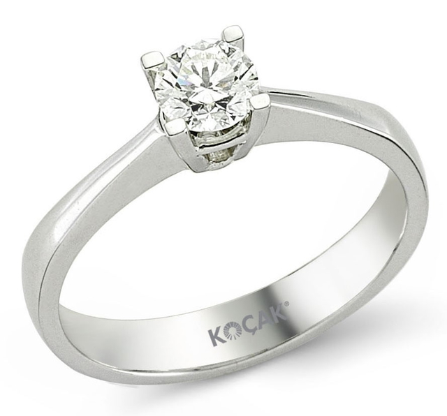 0.50 Karat IJ SI Pırlanta Tektaş Yüzük