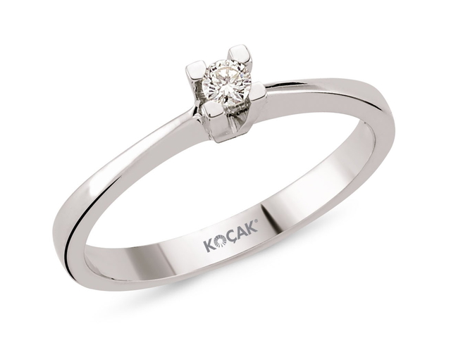 0.11 Karat HI SI Pırlanta Tektaş Yüzük