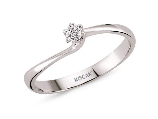 0.09 Karat GH VS Pırlanta Tektaş Yüzük