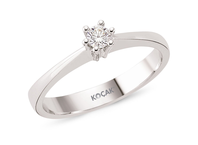 0.11 Karat HI SI Pırlanta Tektaş Yüzük