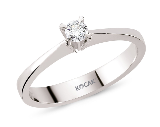 0.13 Karat H VS/SI Pırlanta Tektaş Yüzük