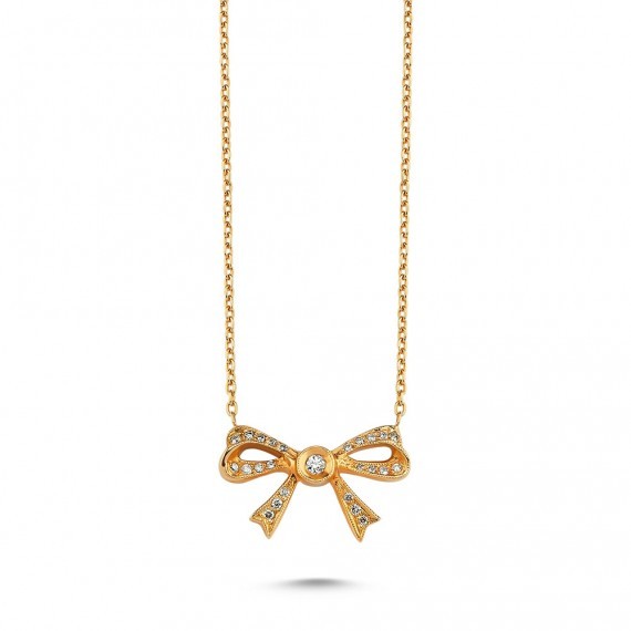 0.13 Karat Fiyonk Tasarım Pırlanta Kolye