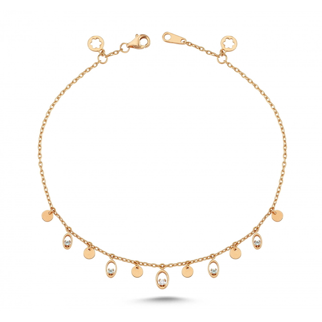 0.10 Karat  Aqua Marin Pırlanta Halhal