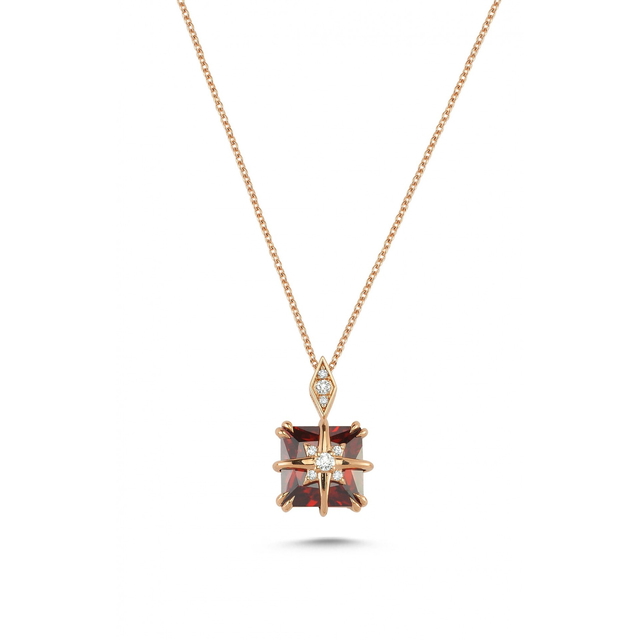6.30 Karat Garnet Pırlanta Kolye