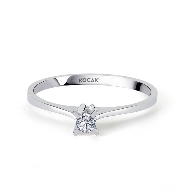 0.05 Karat EF SI Tektaş Pırlanta Yüzük