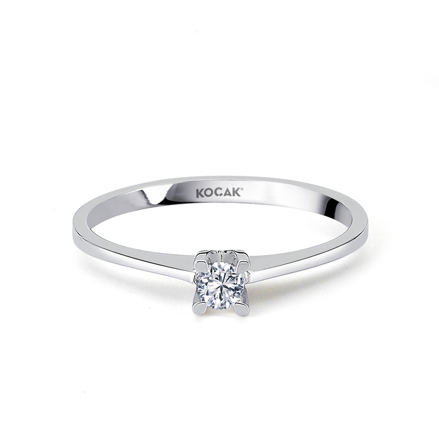 0.08 Karat EF SI Tektaş Pırlanta Yüzük