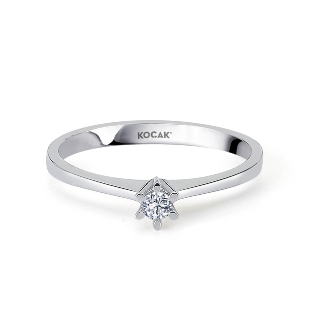 0.05 Karat EF SI Tektaş Pırlanta Yüzük