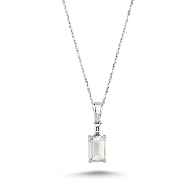 1.42 Karat PadParadscha Pırlanta Kolye
