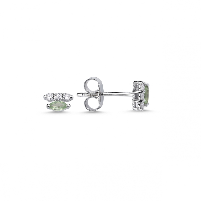 0.29 Karat Multi Safir Pırlanta Küpe