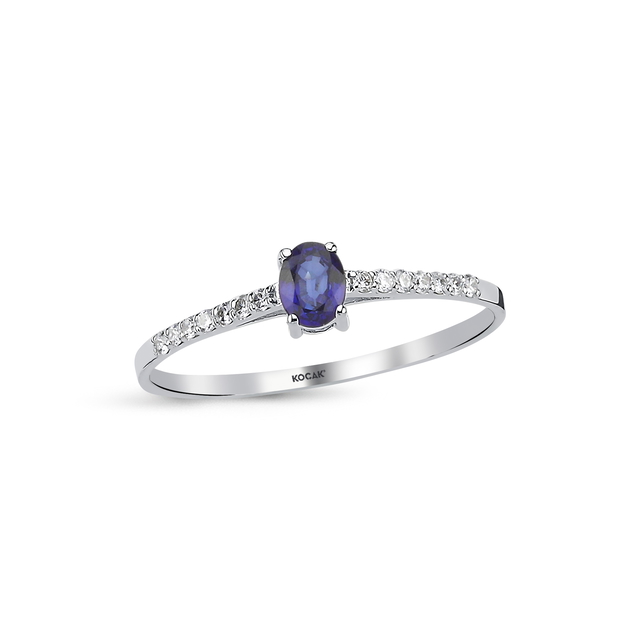 0.31 Karat Safir Pırlanta Yüzük