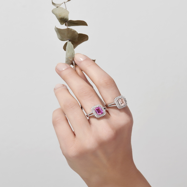2.63 Karat Pembe Safir Pırlanta Yüzük
