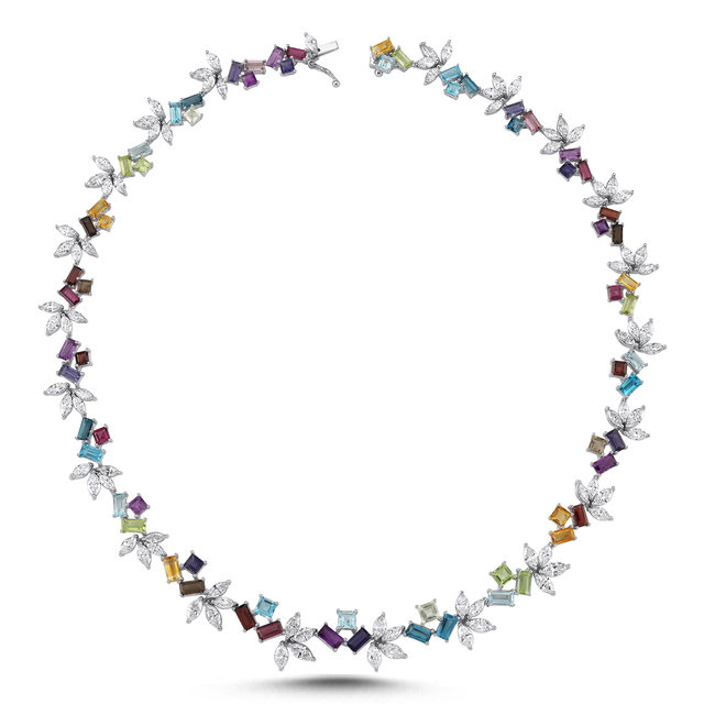 28.78 Karat Multicolor Pırlanta Gerdanlık