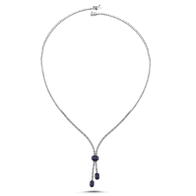 4.85 Karat Safir Pırlanta Gerdanlık