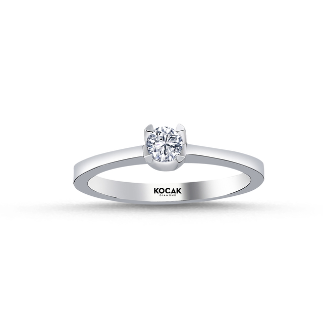 0.19 Karat EF SI Pırlanta Tektaş Yüzük