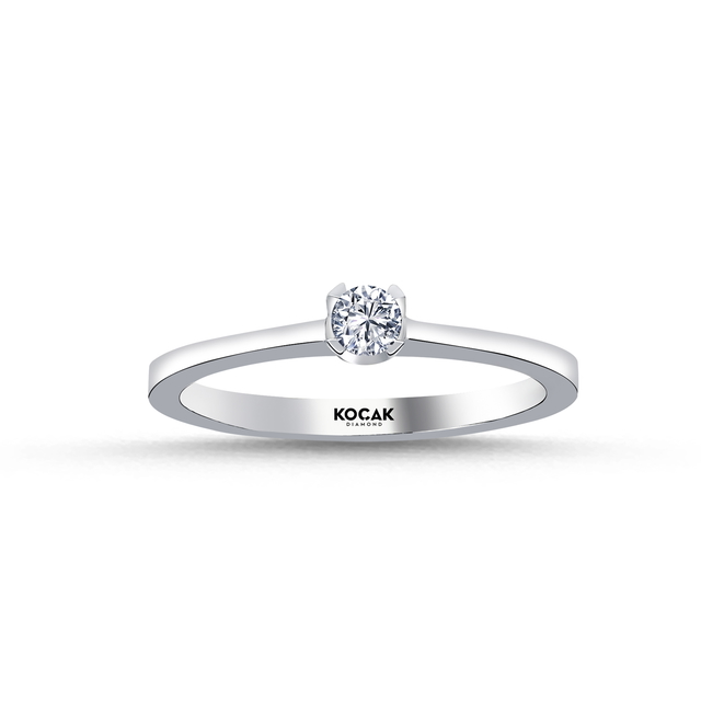 0.10 Karat EF SI Tektaş Pırlanta Yüzük