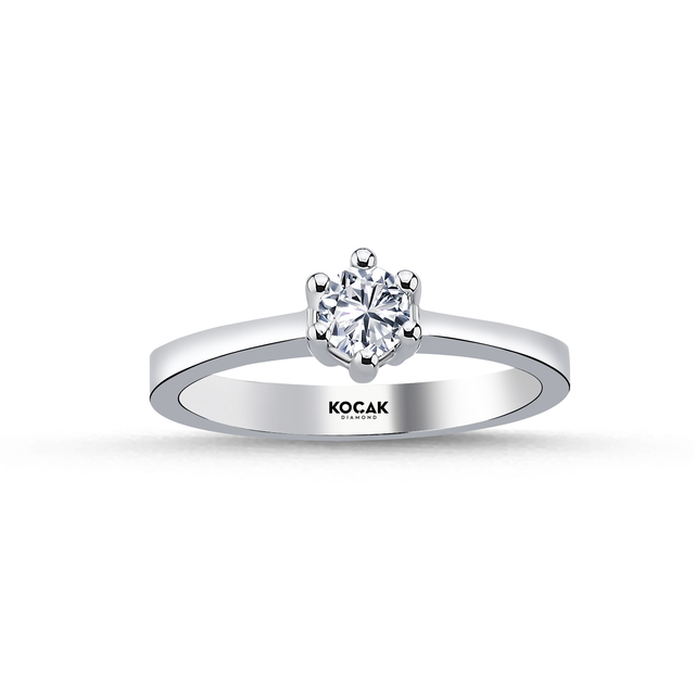 0.30 Karat EF SI Pırlanta Tektaş Yüzük