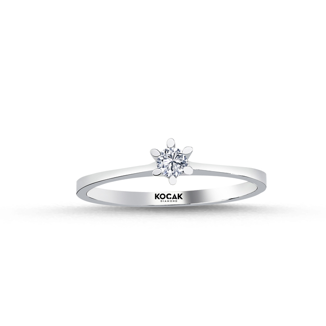 0.08 Karat EF SI Tektaş Pırlanta Yüzük