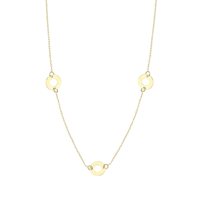 14 Ayar Halka Tasarım Altın Kolye