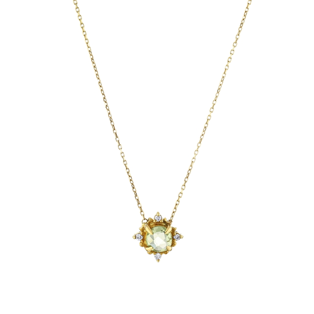 0.33 Karat Peridot Taşlı Pırlanta Kolye