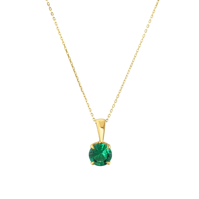 0.98 Karat Renkli Taşlı Kolye