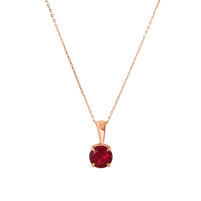 0.99 Karat Renkli Taşlı Kolye