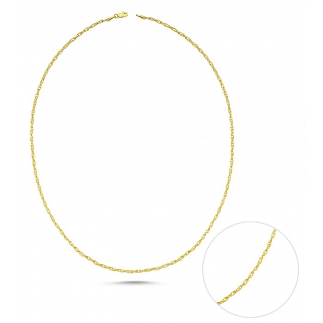 14 Ayar Tasarım Altın Zincir	