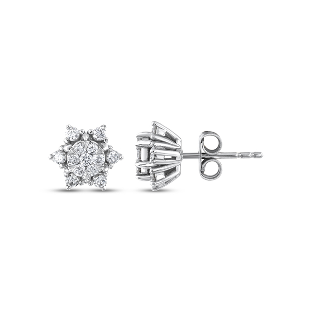 0.55 Karat Lotus Pırlanta Küpe