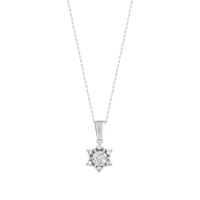 0.30 Karat Lotus Pırlanta Kolye