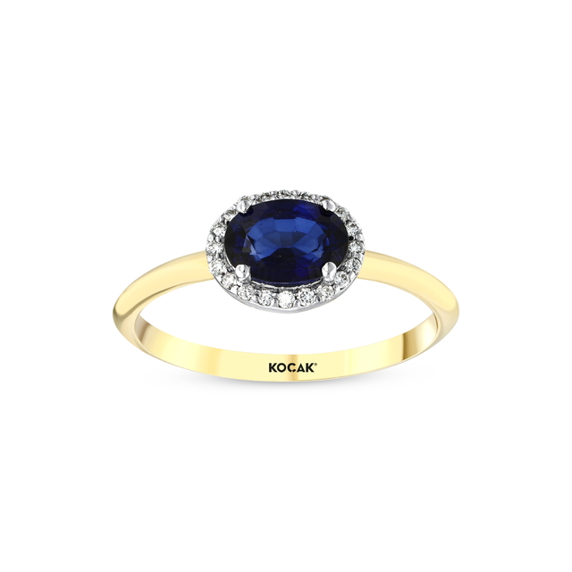 1.09 Karat Safir Pırlanta Yüzük