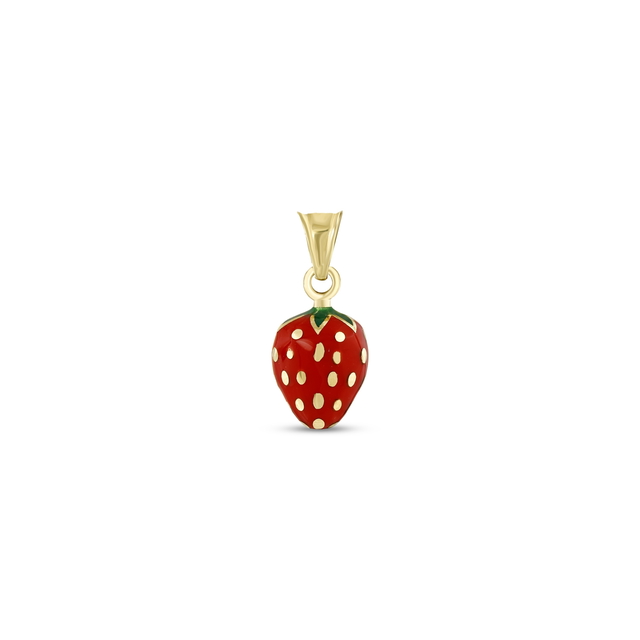 14 Ayar Strawberry Tasarım Altın Kolye Ucu