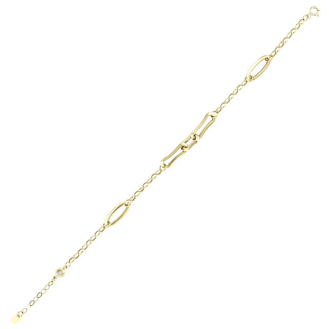 14 Ayar Zincir Tasarım Altın Bileklik