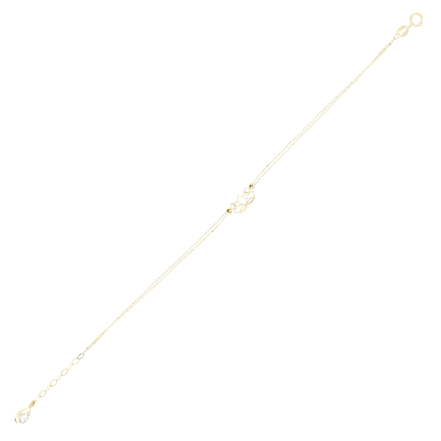 14 Ayar Lotus Altın Bileklik