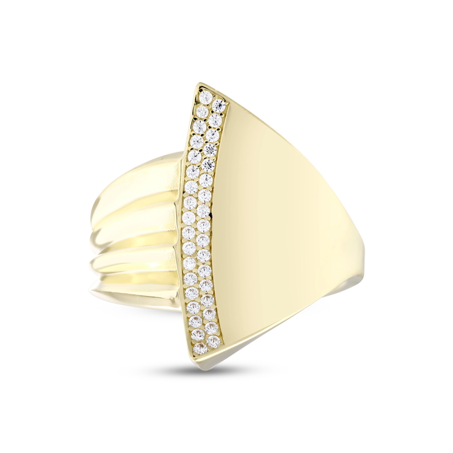 14 Ayar Hinoki Tasarım Altın Yüzük