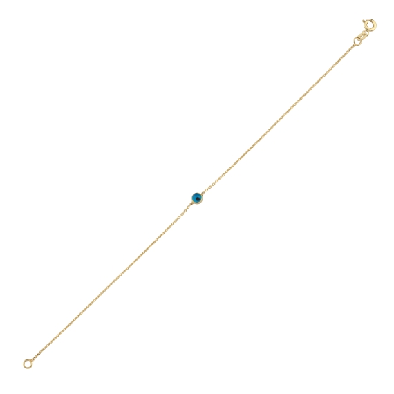 14 Ayar Göz Tasarım Altın Bileklik