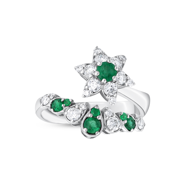 1.09 Karat Zümrüt Pırlanta Yüzük