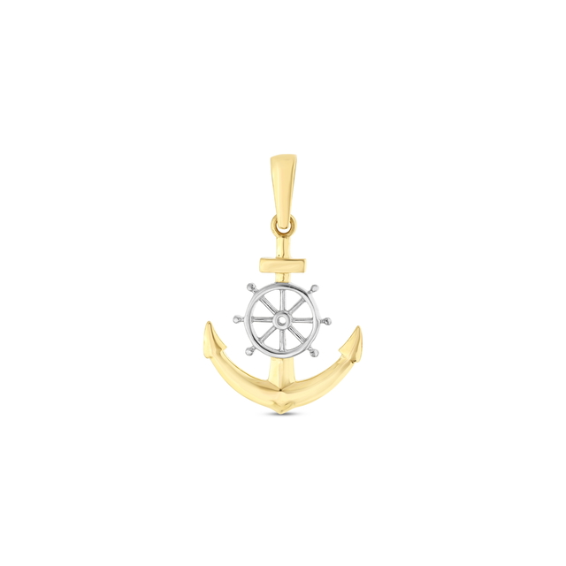 14 Ayar Çapa Dümen Figürlü Altın Kolye Ucu