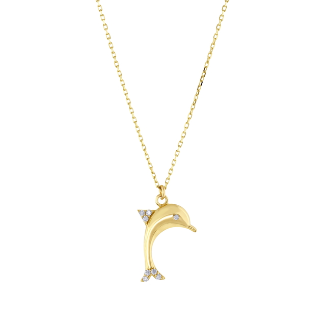 14 Ayar Yunus Altın Kolye