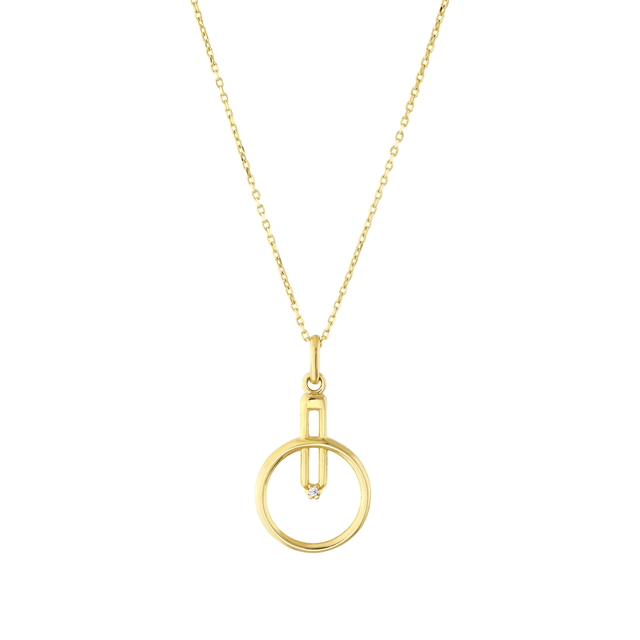 14 Ayar Poise Tasarım Altın Kolye