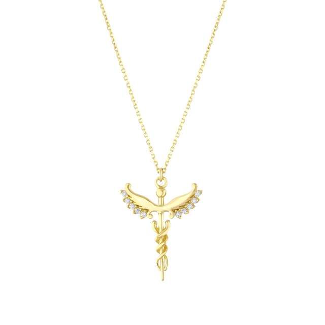 14 Ayar Kadüse Tasarım Altın Kolye