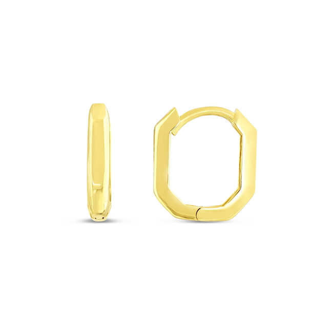 14 Ayar Soft Tasarım Halka Altın Küpe