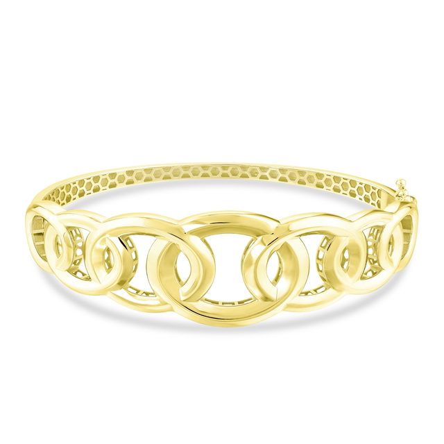 14 Ayar Groove Tasarım Altın Kelepçe