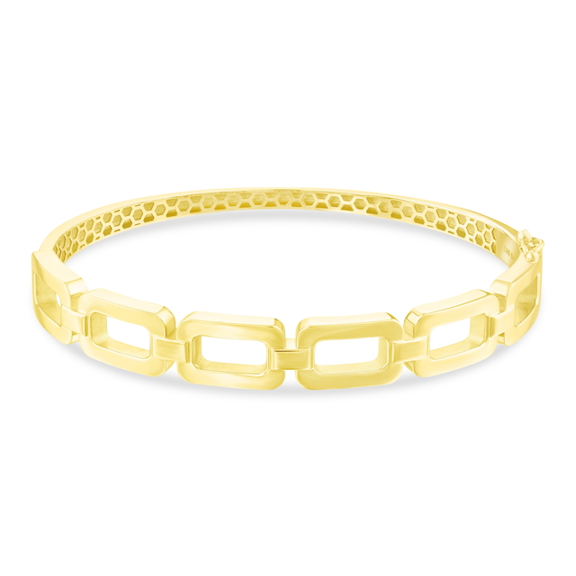 14 Ayar Curb Tasarım Altın Kelepçe