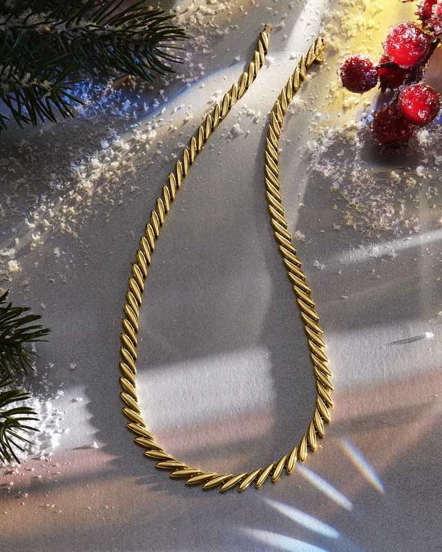 14 Ayar Sorbo Tasarım Altın Kolye