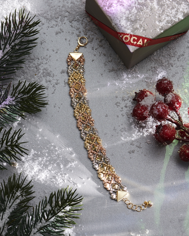 14 Ayar Gize Tasarım Altın Bileklik