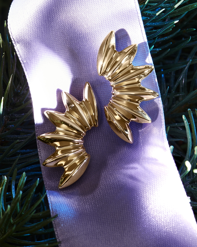 14 Ayar Dragon Tasarım Altın Küpe