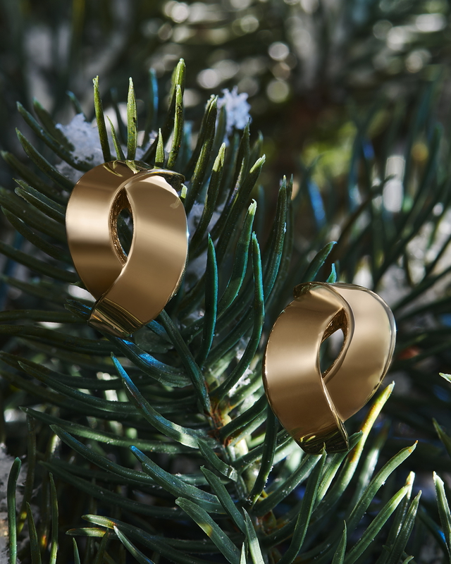 14 Ayar Santa Tasarım Altın Küpe