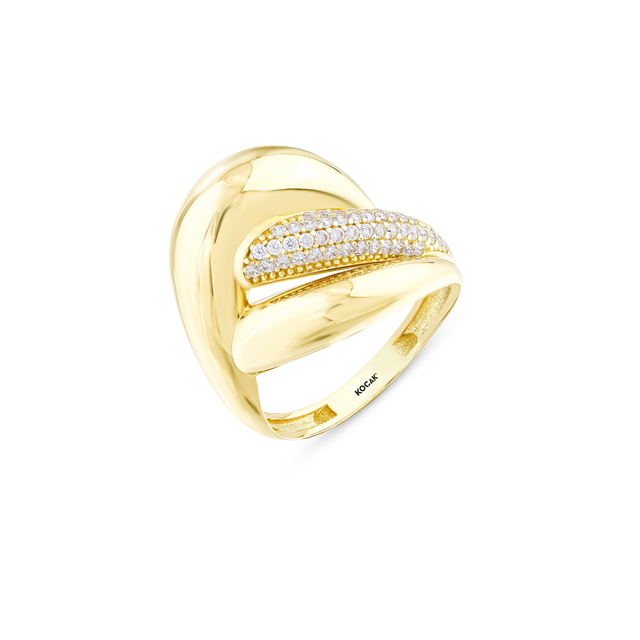 14 Ayar Flora Tasarım Altın Yüzük